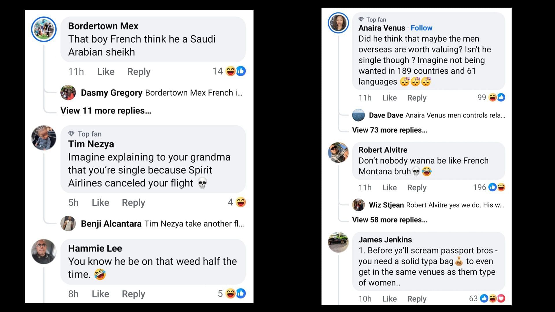 Online responses (Images via Facebook/Worldstar Hip Hop)